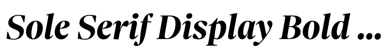 Sole Serif Display Bold Italic